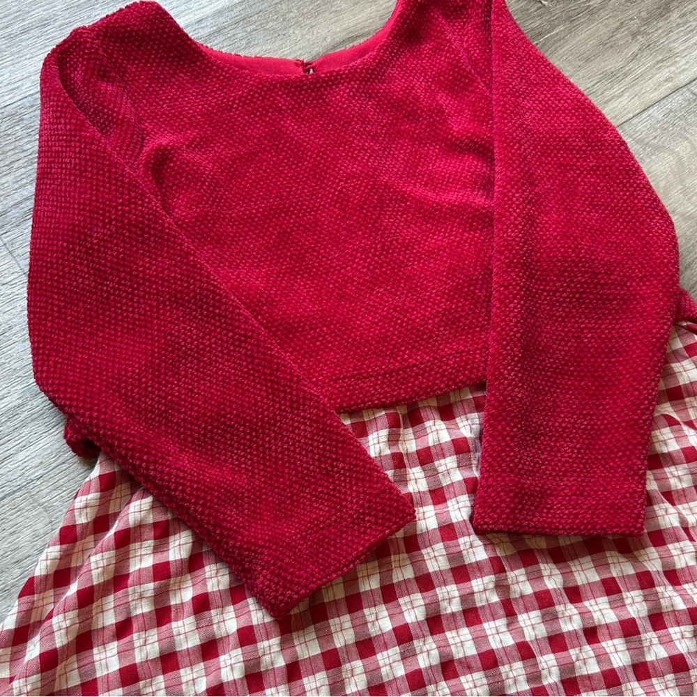 Red and White Plaid Dress - Picture 2 of 5
